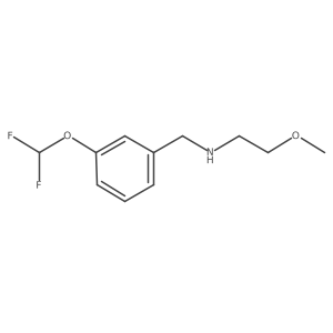{[3-(Difluoromethoxy)phenyl]methyl}(2-methoxyethyl)amine Structure