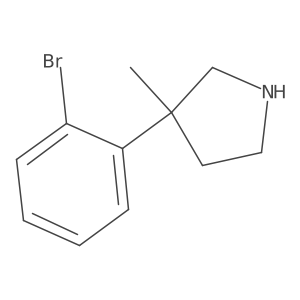 3-(2-Bromophenyl)-3-methylpyrrolidine Structure
