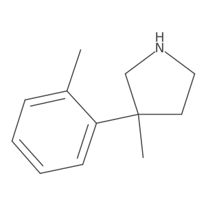 3-Methyl-3-(2-methylphenyl)pyrrolidine结构式
