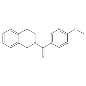 (3,4-dihydroisoquinolin-2(1H)-yl)(2-methoxypyrimidin-5-yl)methanone结构式