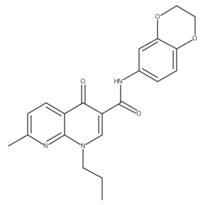 N-(2,3-dihydro-1,4-benzodioxin-6-yl)-7-methyl-4-oxo-1-propyl-1,4-dihydro-1,8-naphthyridine-3-carboxamide结构式