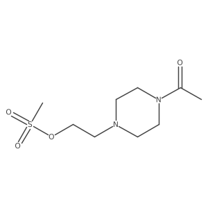 2-(4-Acetylpiperazin-1-yl)ethyl methanesulfonate结构式