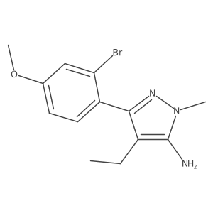 5-(2-Bromo-4-methoxyphenyl)-4-ethyl-2-methylpyrazol-3-amine Structure