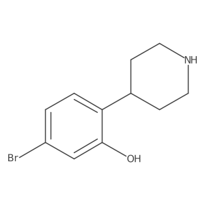 5-Bromo-2-(piperidin-4-yl)phenol结构式