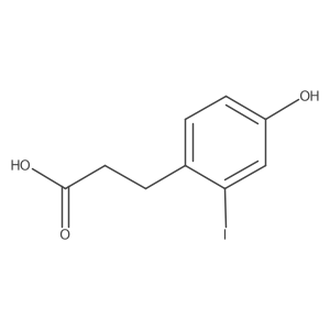 Benzenepropanoic acid, 4-hydroxy-2-iodo-结构式