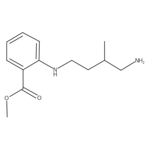 Benzoic acid, 2-[(4-amino-3-methylbutyl)amino]-, methyl ester Structure