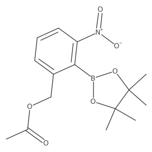 3-Nitro-2-(4,4,5,5-tetramethyl-1,3,2-dioxaborolan-2-yl)benzyl acetate Structure