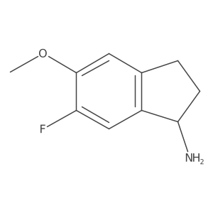 (S)-6-Fluoro-5-methoxy-2,3-dihydro-1H-inden-1-amine结构式