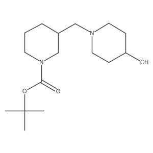 Tert-butyl 3-((4-hydroxypiperidin-1-yl)methyl)piperidine-1-carboxylate结构式