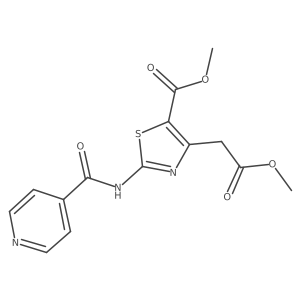 Methyl 4-(2-methoxy-2-oxoethyl)-2-[(pyridin-4-ylcarbonyl)amino]-1,3-thiazole-5-carboxylate结构式