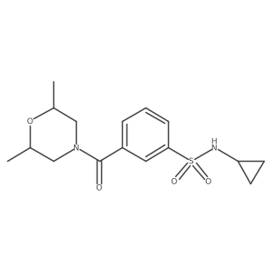 Benzenesulfonamide, N-cyclopropyl-3-[(2,6-dimethyl-4-morpholinyl)carbonyl]-结构式