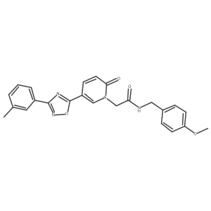N-(4-methoxybenzyl)-2-{5-[3-(3-methylphenyl)-1,2,4-oxadiazol-5-yl]-2-oxopyridin-1(2H)-yl}acetamide结构式