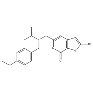 6-Bromo-2-((isopropyl(4-methoxybenzyl)amino)methyl)thieno[3,2-d]pyrimidin-4(3h)-one结构式