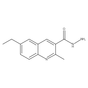 6-Ethyl-2-methylquinoline-3-carbohydrazide结构式
