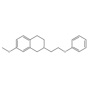 Isoquinoline, 1,2,3,4-tetrahydro-7-methoxy-2-(2-phenoxyethyl)- Structure