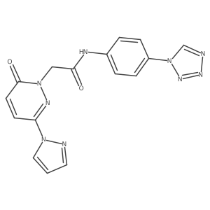 N-(4-(1H-tetrazol-1-yl)phenyl)-2-(6-oxo-3-(1H-pyrazol-1-yl)pyridazin-1(6H)-yl)acetamide Structure