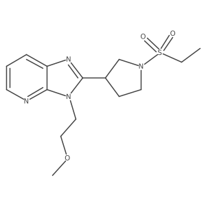 2-[1-(ethylsulfonyl)tetrahydro-1H-pyrrol-3-yl]-3-(2-methoxyethyl)-3H-imidazo[4,5-b]pyridine Structure