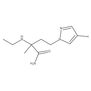 2-(ethylamino)-4-(4-iodo-1H-pyrazol-1-yl)-2-methylbutanamide结构式