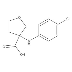3-[(4-Chlorophenyl)amino]tetrahydro-3-furancarboxylic acid结构式