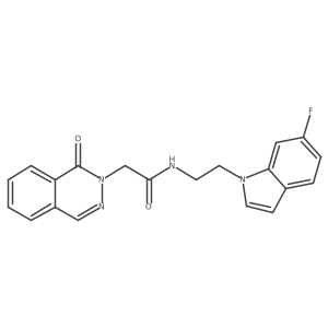 N-[2-(6-fluoro-1H-indol-1-yl)ethyl]-2-[1-oxo-2(1H)-phthalazinyl]acetamide结构式
