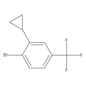 1-Bromo-2-cyclopropyl-4-(trifluoromethyl)benzene Structure