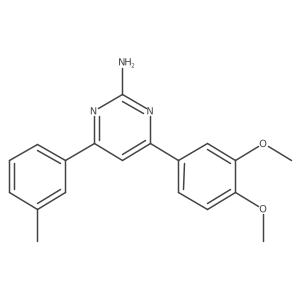 4-(3,4-Dimethoxyphenyl)-6-(3-methylphenyl)pyrimidin-2-amine结构式