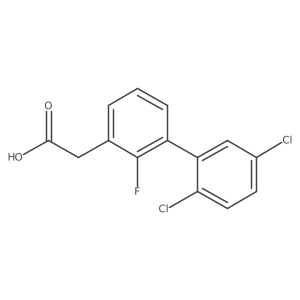(2',5'-Dichloro-2-fluoro-biphenyl-3-yl)-acetic acid结构式