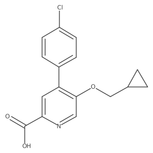 4-(4-Chloro-phenyl)-5-cyclopropylmethoxy-pyridine-2-carboxylic acid Structure