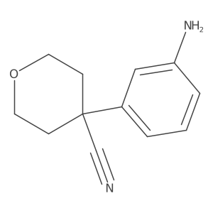 4-(3-Aminophenyl)oxane-4-carbonitrile Structure