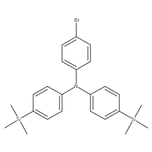 N-(4-bromophenyl)-4-trimethylsilyl-N-(4-trimethylsilylphenyl)aniline结构式