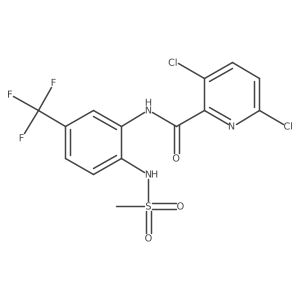 3,6-dichloro-N-[2-methanesulfonamido-5-(trifluoromethyl)phenyl]pyridine-2-carboxamide Structure