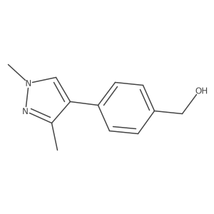 (4-(1,3-Dimethyl-1H-pyrazol-4-yl)phenyl)methanol结构式