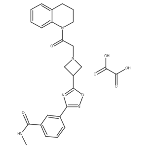 3-(5-(1-(2-(3,4-dihydroquinolin-1(2H)-yl)-2-oxoethyl)azetidin-3-yl)-1,2,4-oxadiazol-3-yl)-N-methylbenzamide oxalate结构式