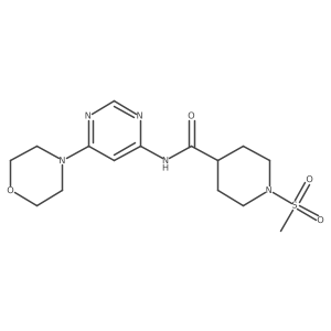 1-(methylsulfonyl)-N-(6-morpholinopyrimidin-4-yl)piperidine-4-carboxamide Structure