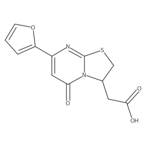 2-(7-(Furan-2-yl)-5-oxo-3,5-dihydro-2H-thiazolo[3,2-a]pyrimidin-3-yl)acetic acid结构式