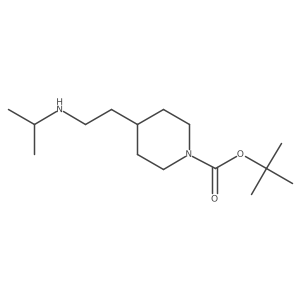 tert-Butyl 4-(2-(isopropylamino)ethyl)piperidine-1-carboxylate结构式