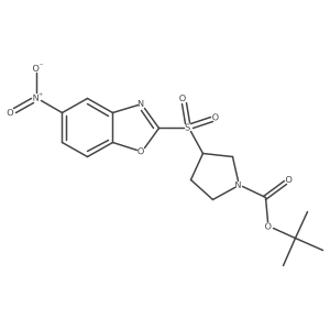 tert-Butyl 3-((5-nitrobenzo[d]oxazol-2-yl)sulfonyl)pyrrolidine-1-carboxylate Structure