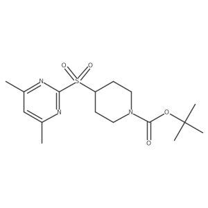 tert-Butyl 4-((4,6-dimethylpyrimidin-2-yl)sulfonyl)piperidine-1-carboxylate Structure