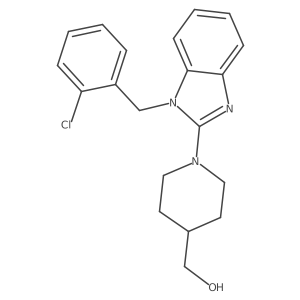 (1-(1-(2-chlorobenzyl)-1H-benzo[d]imidazol-2-yl)piperidin-4-yl)methanol结构式
