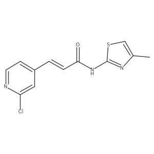 (E)-3-(2-Chloropyridin-4-yl)-N-(4-methyl-1,3-thiazol-2-yl)prop-2-enamide结构式