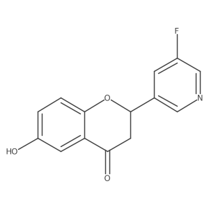 2-(5-Fluoropyridin-3-yl)-6-hydroxychroman-4-one Structure