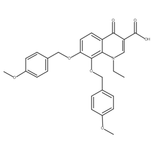 1-Ethyl-7,8-bis((4-methoxybenzyl)oxy)-4-oxo-1,4-dihydroquinoline-3-carboxylic acid结构式