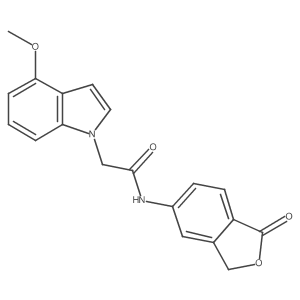2-(4-methoxy-1H-indol-1-yl)-N-(1-oxo-1,3-dihydro-2-benzofuran-5-yl)acetamide结构式