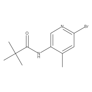 N-(6-Bromo-4-methylpyridin-3-yl)pivalamide结构式