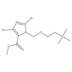 Methyl 2,4-dibromo-1-((2-(trimethylsilyl)ethoxy)methyl)-1H-imidazole-5-carboxylate Structure