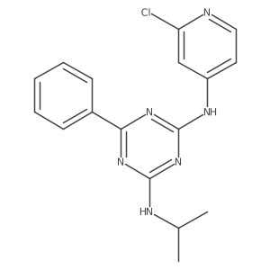 N2-(2-chloro-4-pyridinyl)-N4-(1-methylethyl)-6-phenyl-1,3,5-triazine-2,4-diamine结构式