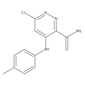 6-Chloro-4-p-tolylamino-pyridazine-3-carboxylic acid amide结构式