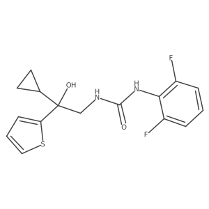 1-(2-Cyclopropyl-2-hydroxy-2-(thiophen-2-yl)ethyl)-3-(2,6-difluorophenyl)urea Structure