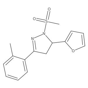 5-(furan-2-yl)-1-(methylsulfonyl)-3-(o-tolyl)-4,5-dihydro-1H-pyrazole Structure