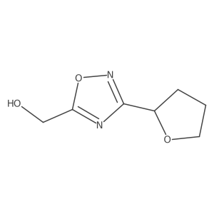 [3-(Tetrahydrofuran-2-yl)-1,2,4-oxadiazol-5-yl]methanol结构式